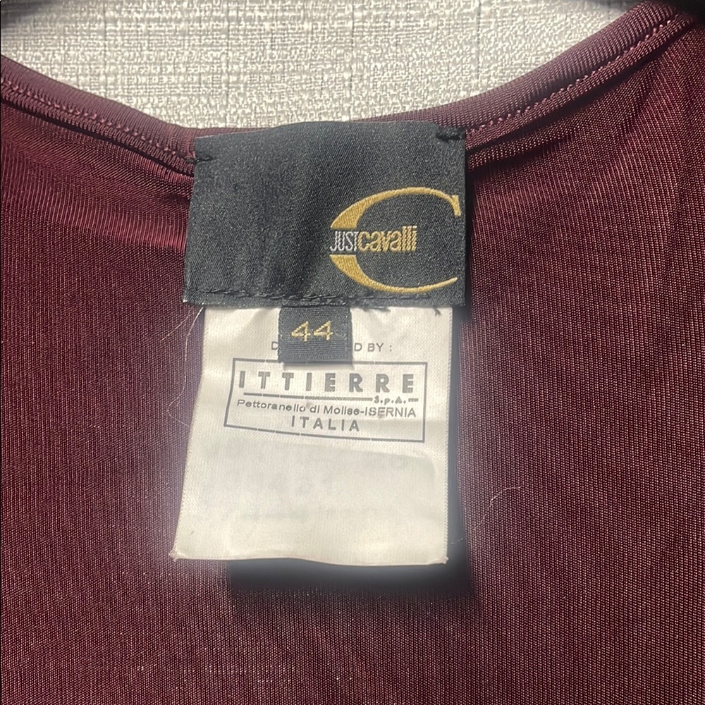 Just Cavalli Burgundy Dress
